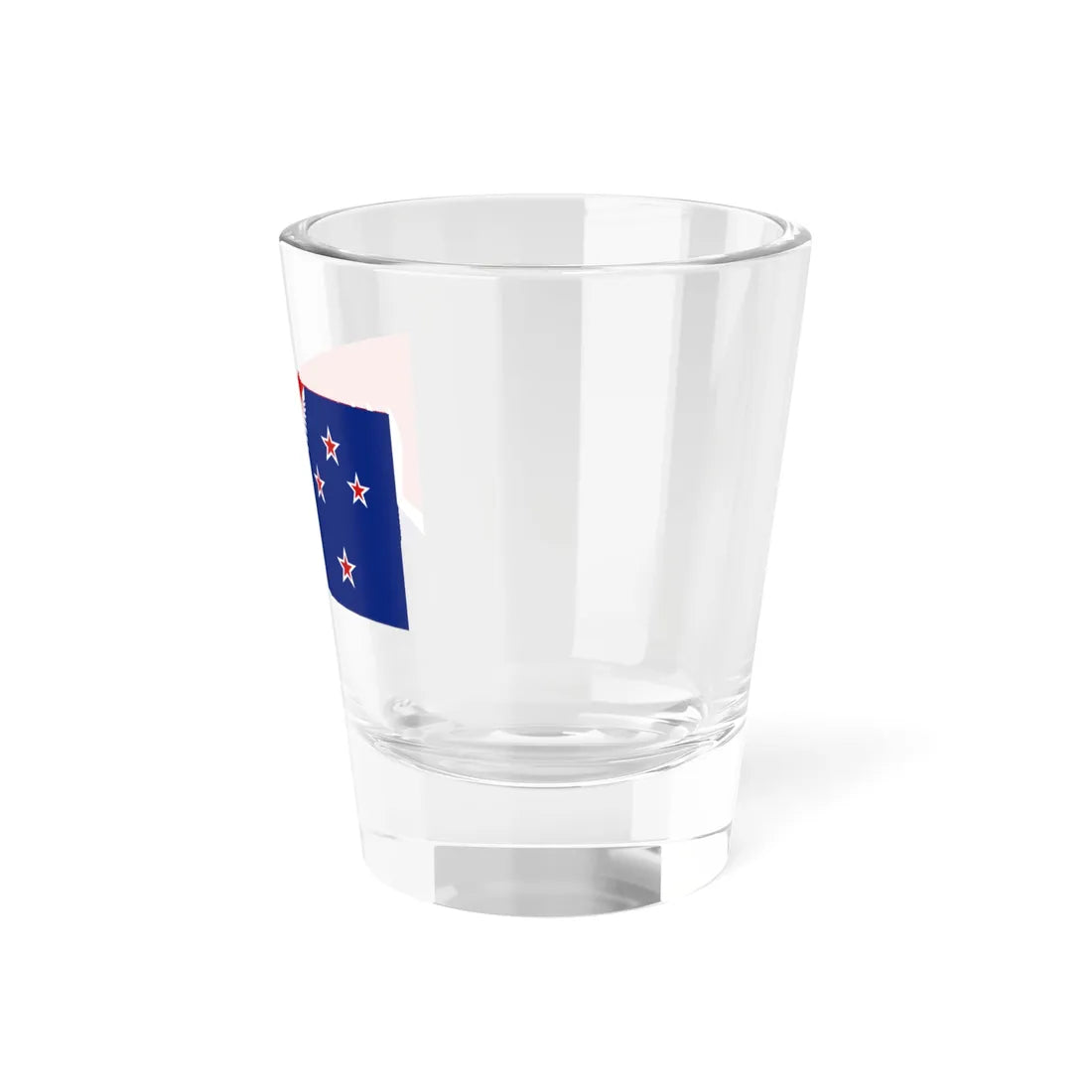 NZ flag design Silver Fern Red White Blue by Kyle Lockwood (New Zealand) Shot Glass 1.5oz - Go Mug Yourself