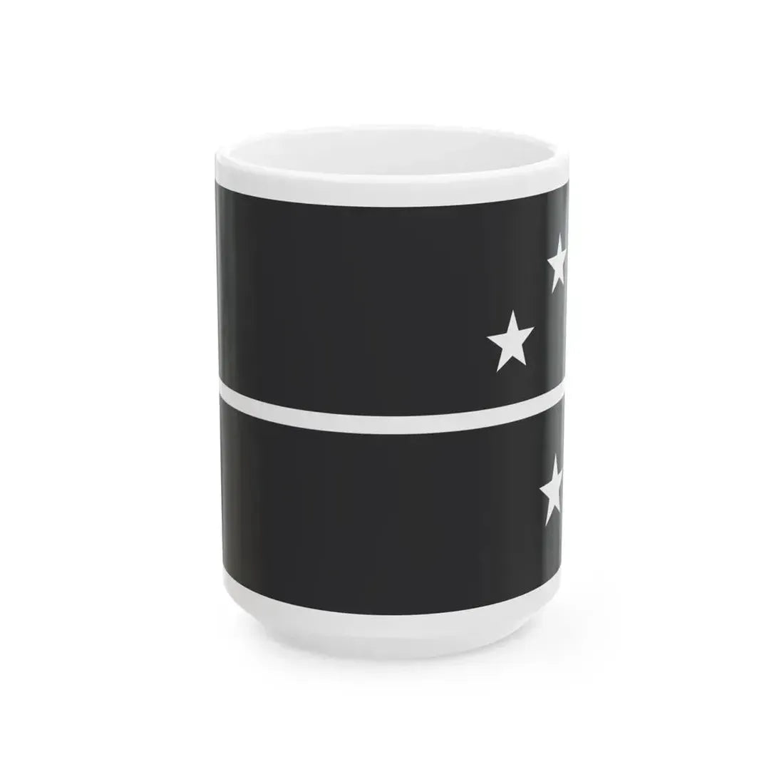 NZ flag design Southern Cross Horizon by Sven Baker (New Zealand) White Coffee Mug 15oz - Go Mug Yourself