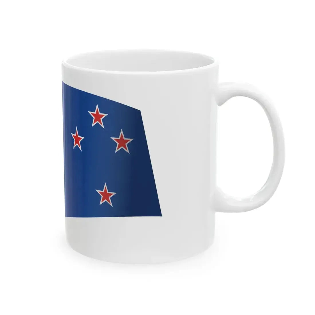 NZ Flag - iconic waving (New Zealand) White Coffee Mug - Go Mug Yourself