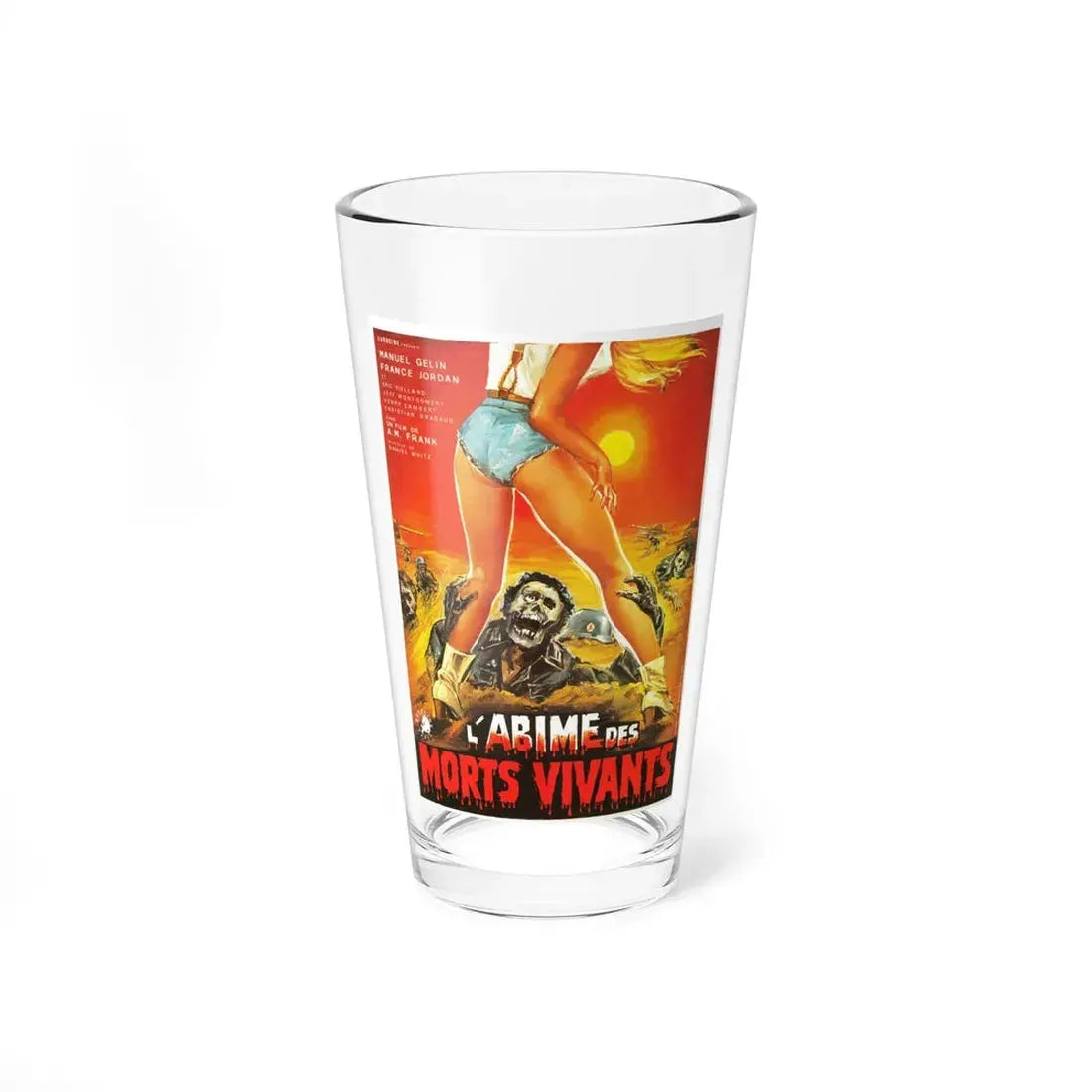 OASIS OF THE ZOMBIES (FRENCH) 1982 Movie Poster - Pint Glass 16oz 16oz - Go Mug Yourself