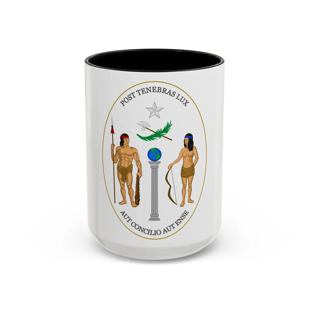 Obverse of the Coat of Arms of Chile (1812-1814) - Accent Coffee Mug 15oz Black - Go Mug Yourself