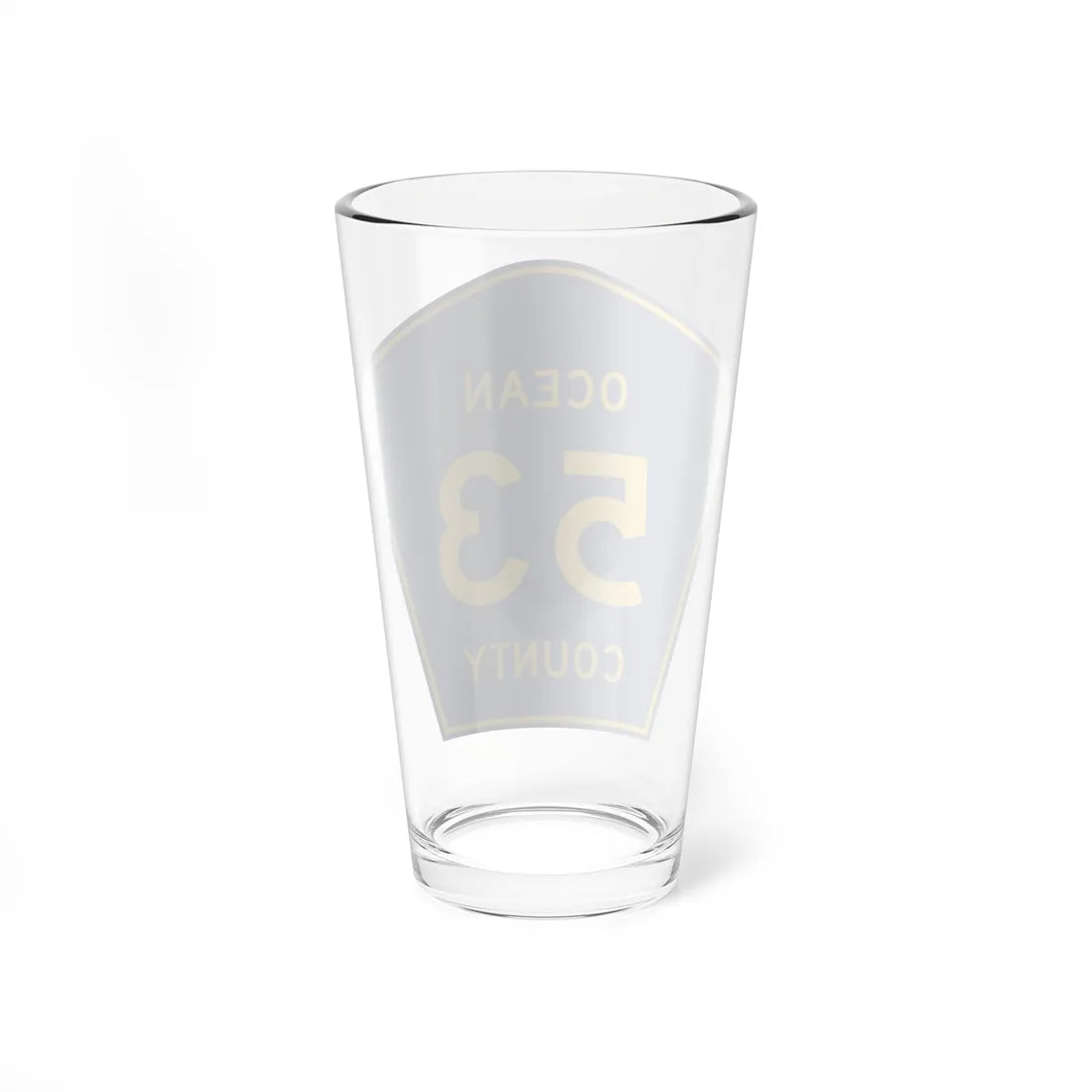 Ocean County Route 53 NJ (New Jersey) (Road Sign) Pint Glass 16oz - Go Mug Yourself