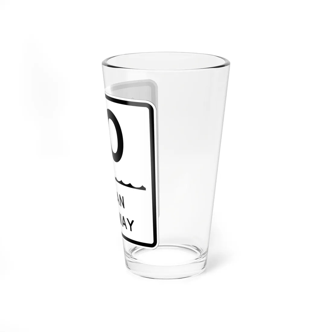 Ocean Pkwy Shield (New York) (Road Sign) Pint Glass 16oz - Go Mug Yourself