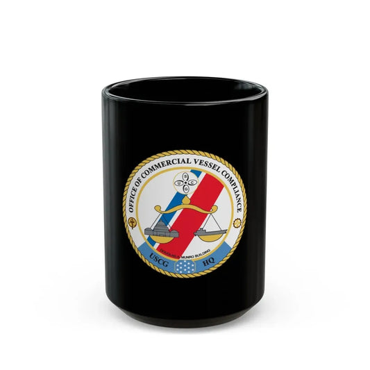 Office of Comm Vessel Cmplnce (U.S. Coast Guard) Black Coffee Mug 15oz - Go Mug Yourself