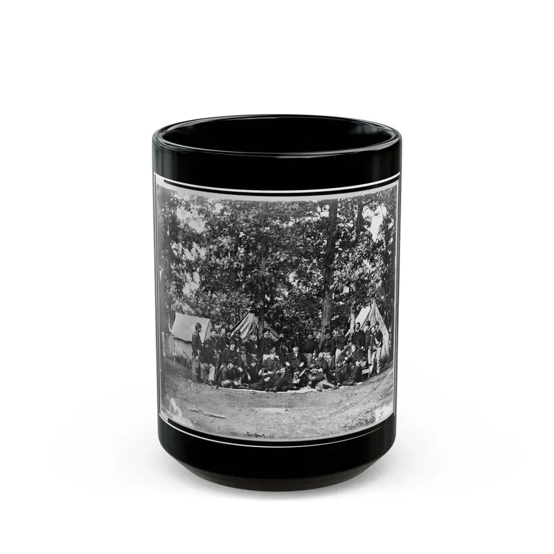 Officers Of U.S. Horse Artillery Brigade, Near Culpeper, Va., September, 1863 001 (U.S. Civil War) Black Coffee Mug 15oz - Go Mug Yourself