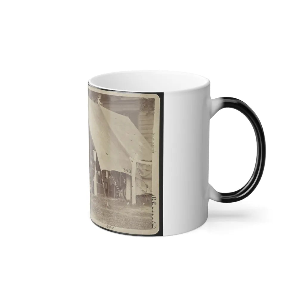 Officers Relaxing Outside a Tent (U.S. Civil War) Color Changing Coffee Mug 11oz-Go Mug Yourself