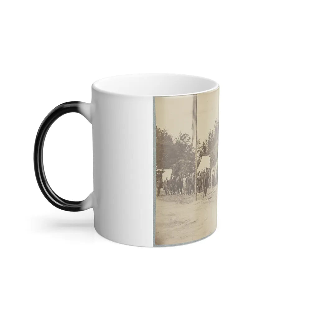 Officers Stand in Line by a Flagpole (U.S. Civil War) Color Changing Coffee Mug 11oz-Go Mug Yourself