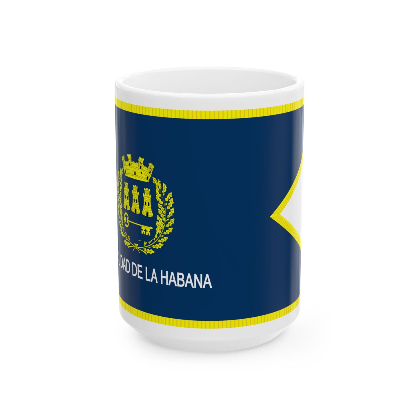 Official flag of Havana Cuba (Cuba) White Coffee Mug-15oz-Go Mug Yourself