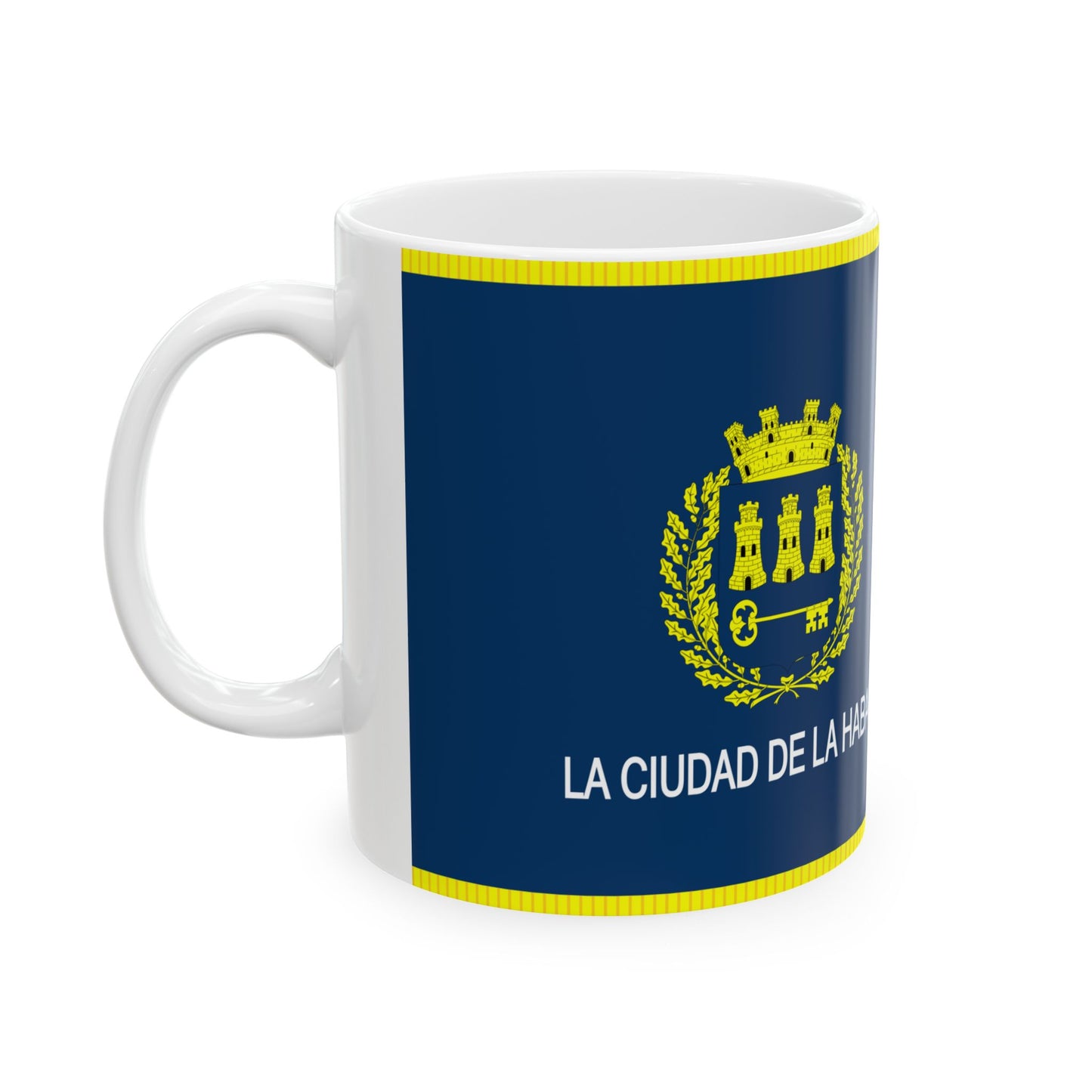 Official flag of Havana Cuba (Cuba) White Coffee Mug-Go Mug Yourself