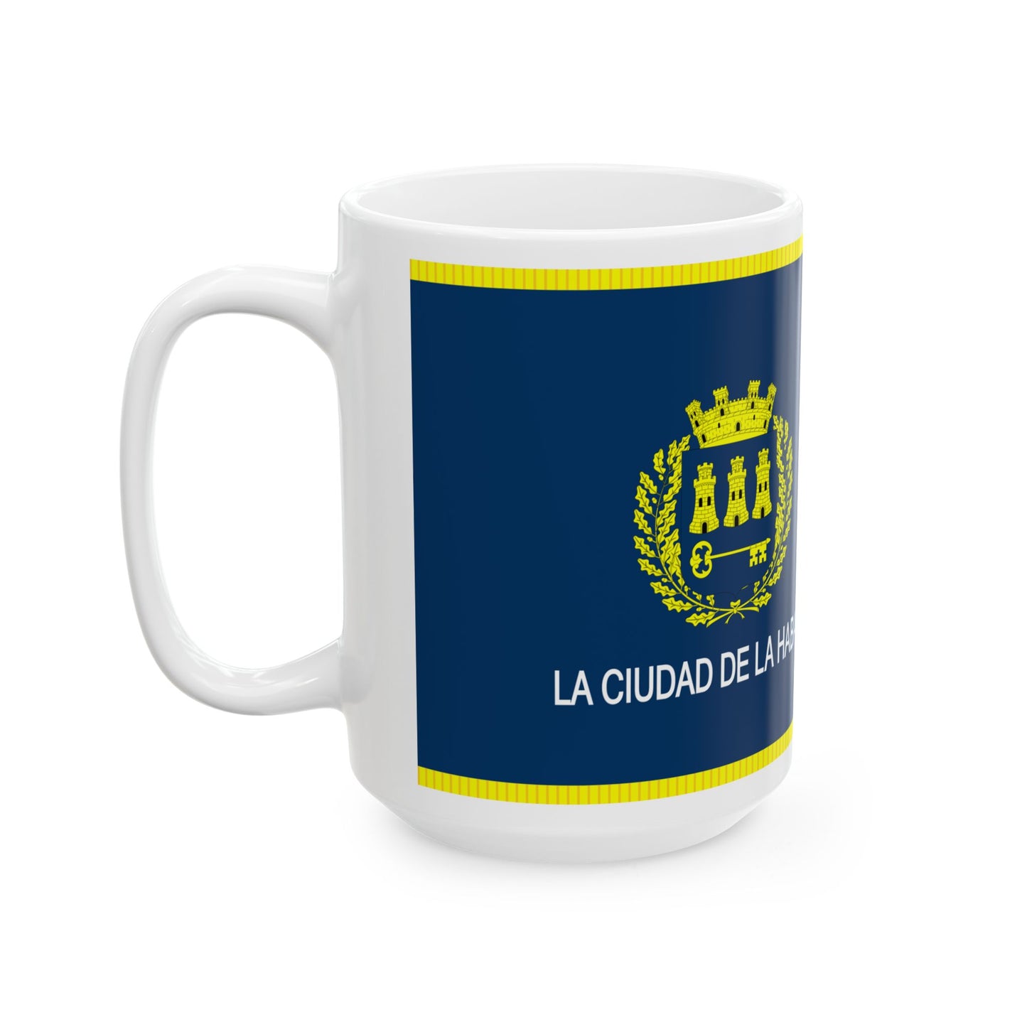 Official flag of Havana Cuba (Cuba) White Coffee Mug-Go Mug Yourself