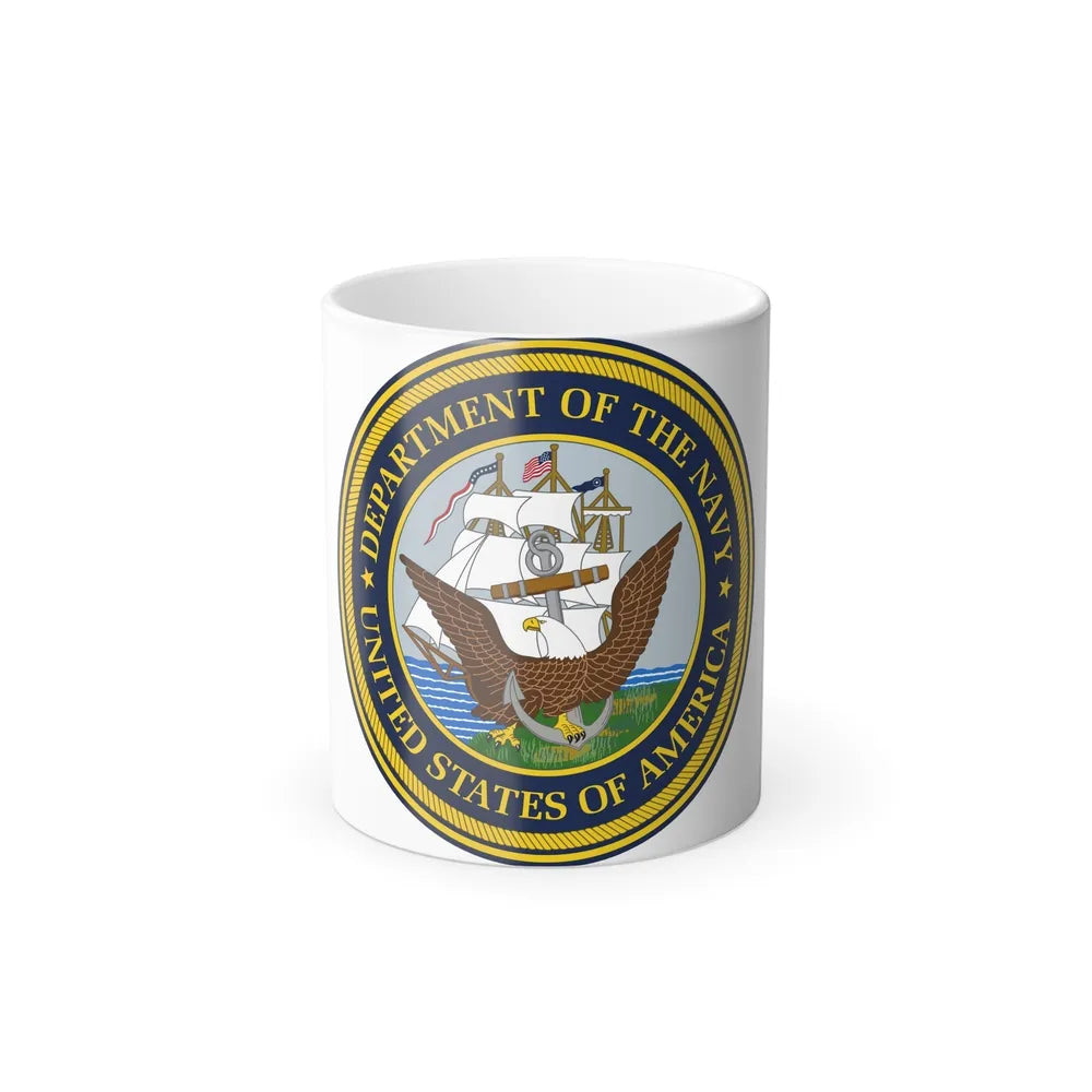 Official Seal of the Department of the Navy (U.S. Navy) Color Changing Mug 11oz-11oz-Go Mug Yourself