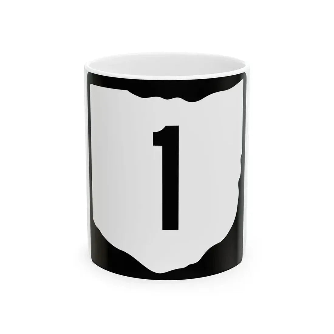 OH-1 (Ohio) (Road Sign) White Coffee Mug 11oz - Go Mug Yourself