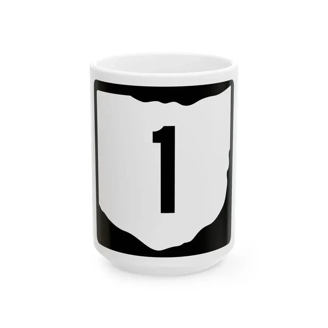 OH-1 (Ohio) (Road Sign) White Coffee Mug 15oz - Go Mug Yourself