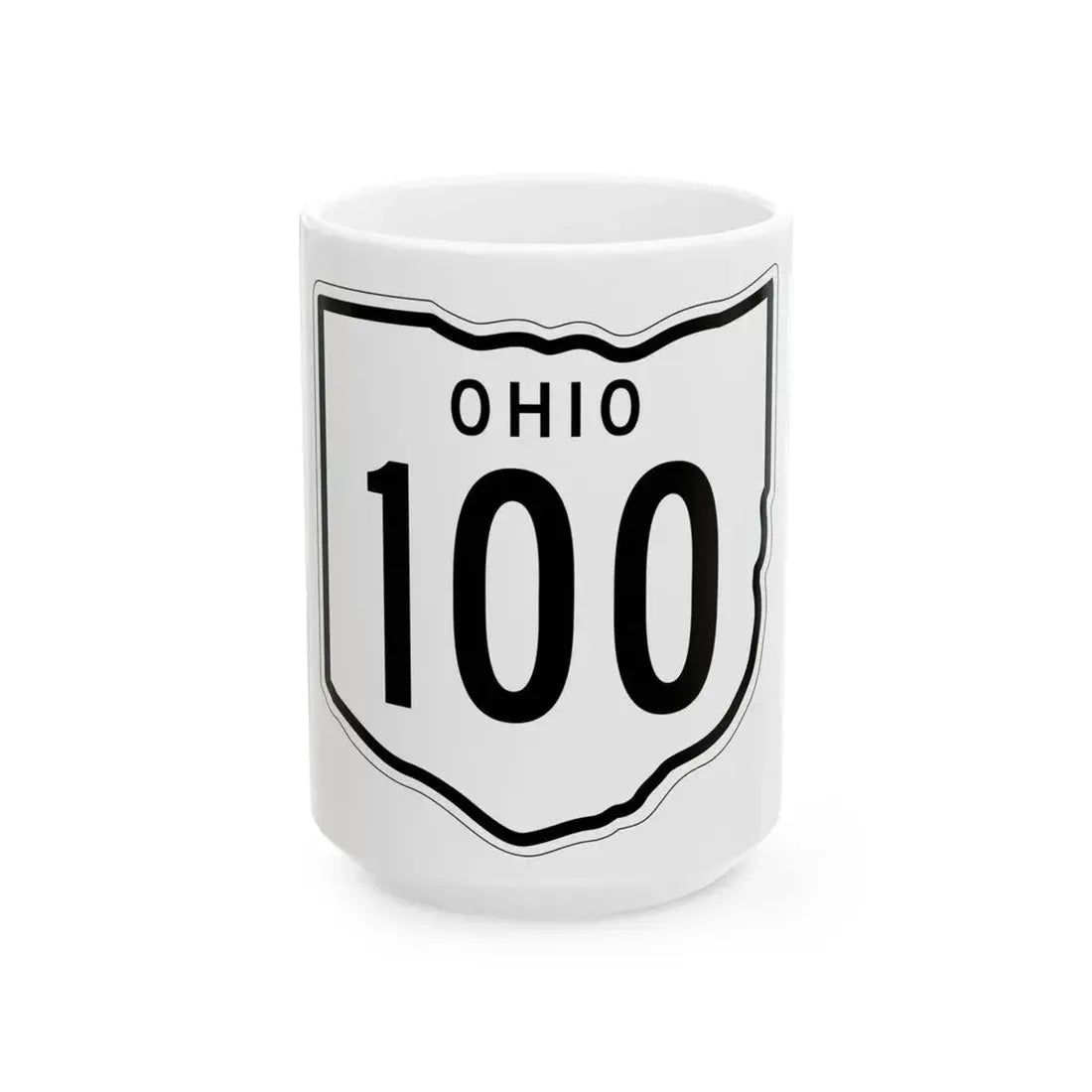 OH-100 1948 (Ohio) (Road Sign) White Coffee Mug 15oz - Go Mug Yourself