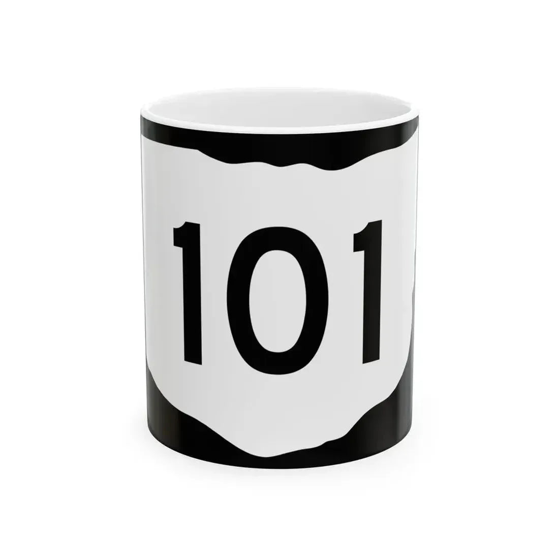 OH-101 (Ohio) (Road Sign) White Coffee Mug 11oz - Go Mug Yourself