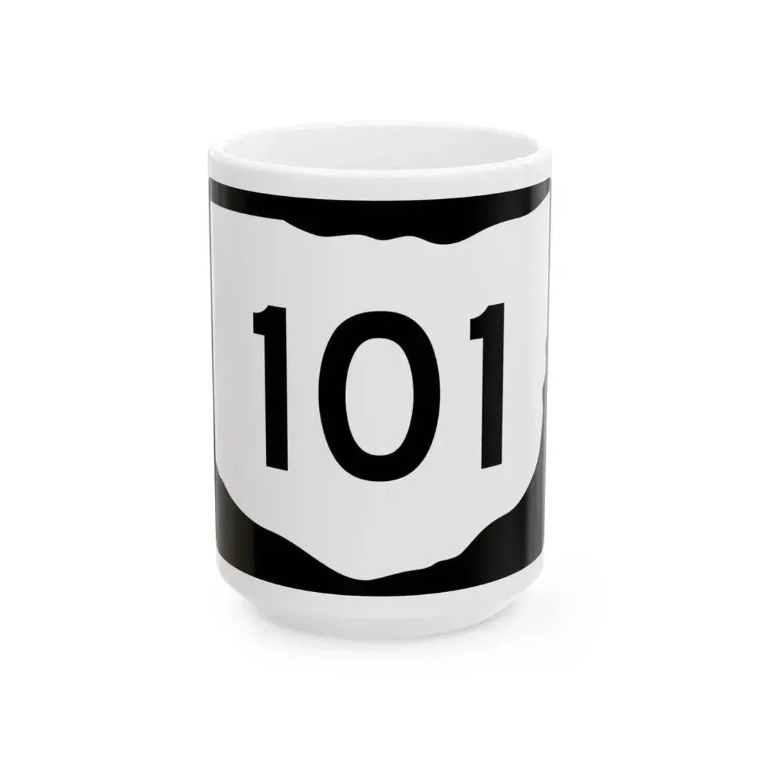 OH-101 (Ohio) (Road Sign) White Coffee Mug 15oz - Go Mug Yourself