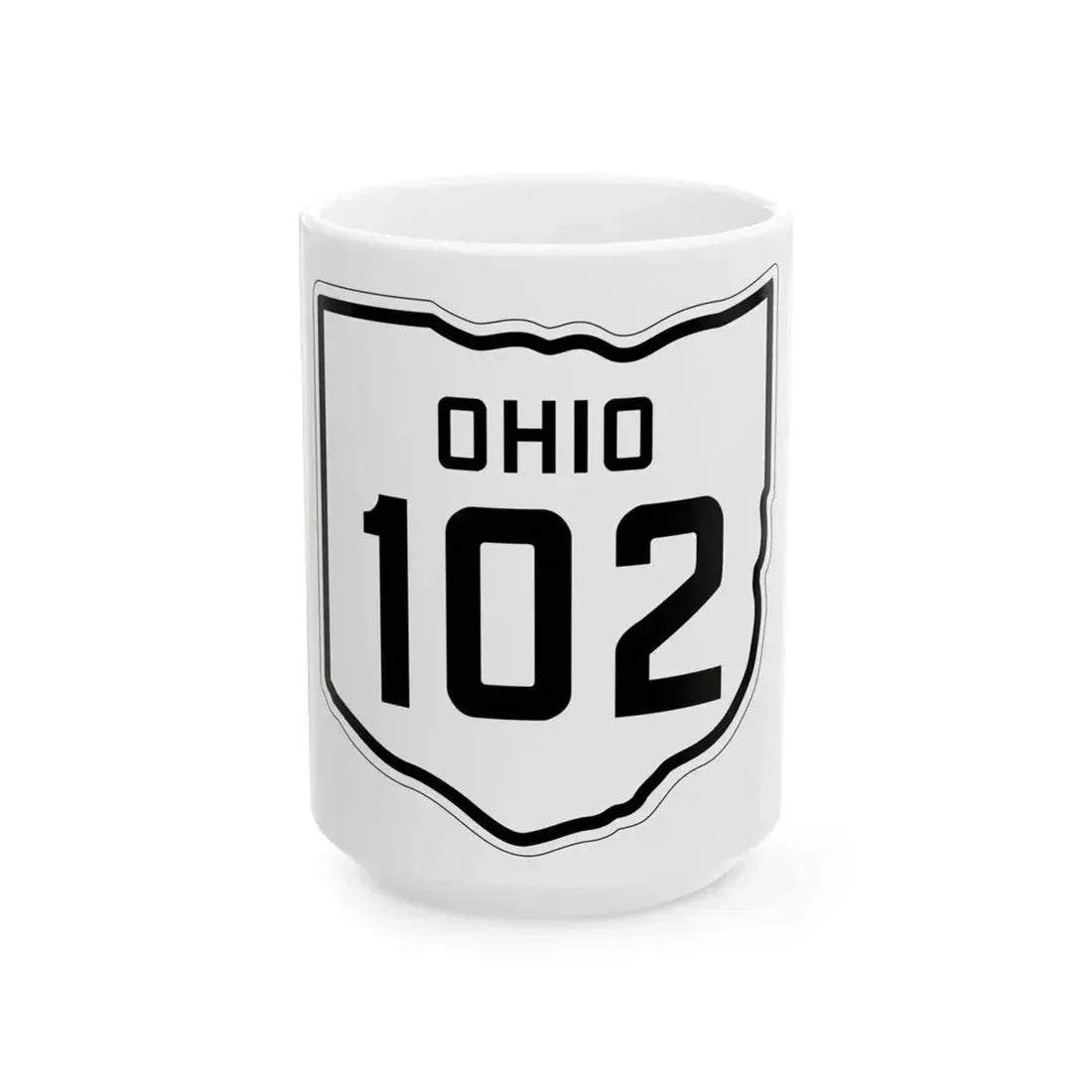 OH-102 1927 (Ohio) (Road Sign) White Coffee Mug 15oz - Go Mug Yourself