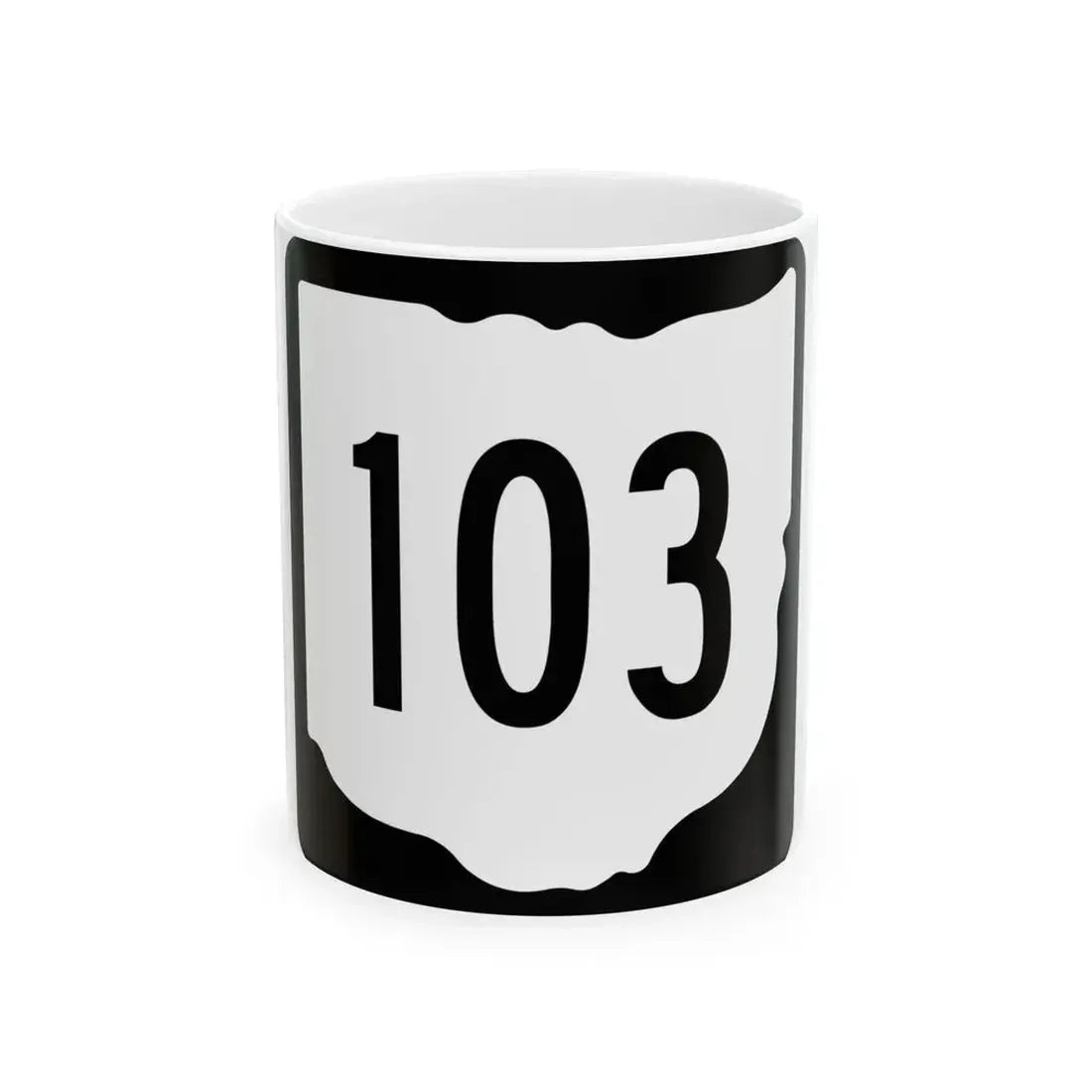 OH-103 1967 (Ohio) (Road Sign) White Coffee Mug 11oz - Go Mug Yourself
