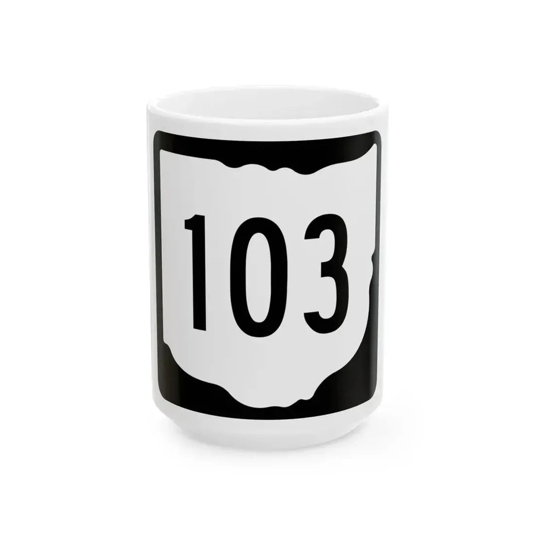 OH-103 1967 (Ohio) (Road Sign) White Coffee Mug 15oz - Go Mug Yourself