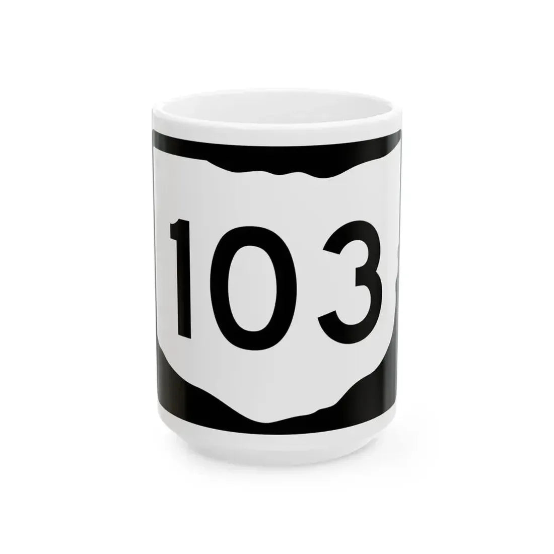 OH-103 (Ohio) (Road Sign) White Coffee Mug 15oz - Go Mug Yourself