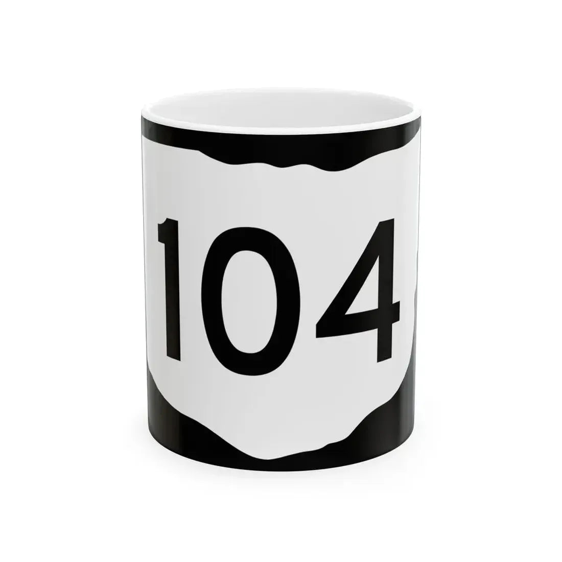 OH-104 (Ohio) (Road Sign) White Coffee Mug 11oz - Go Mug Yourself