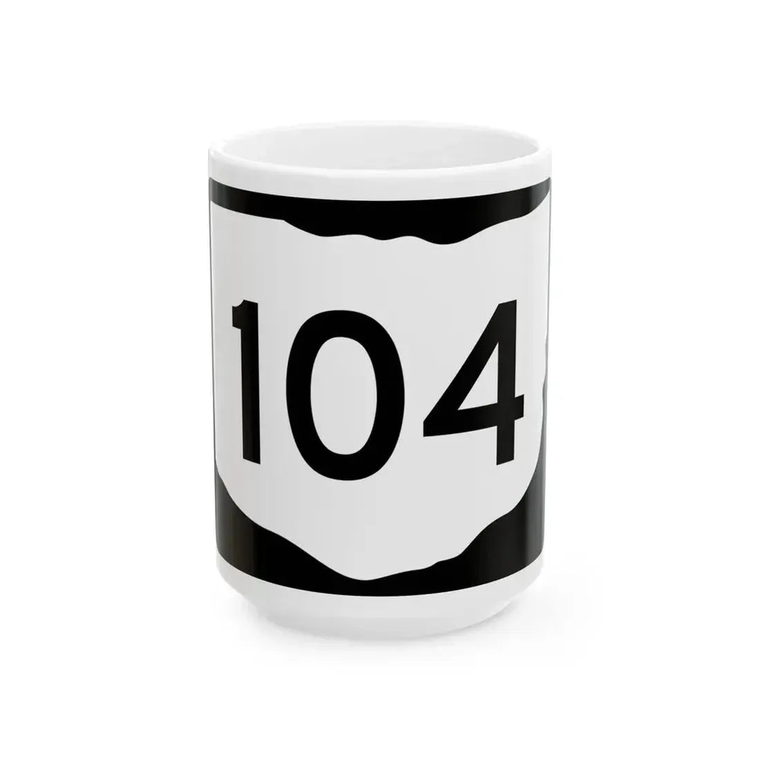 OH-104 (Ohio) (Road Sign) White Coffee Mug 15oz - Go Mug Yourself