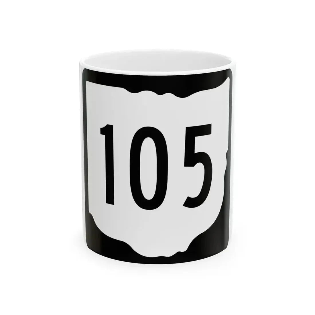 OH-105 1967 (Ohio) (Road Sign) White Coffee Mug 11oz - Go Mug Yourself