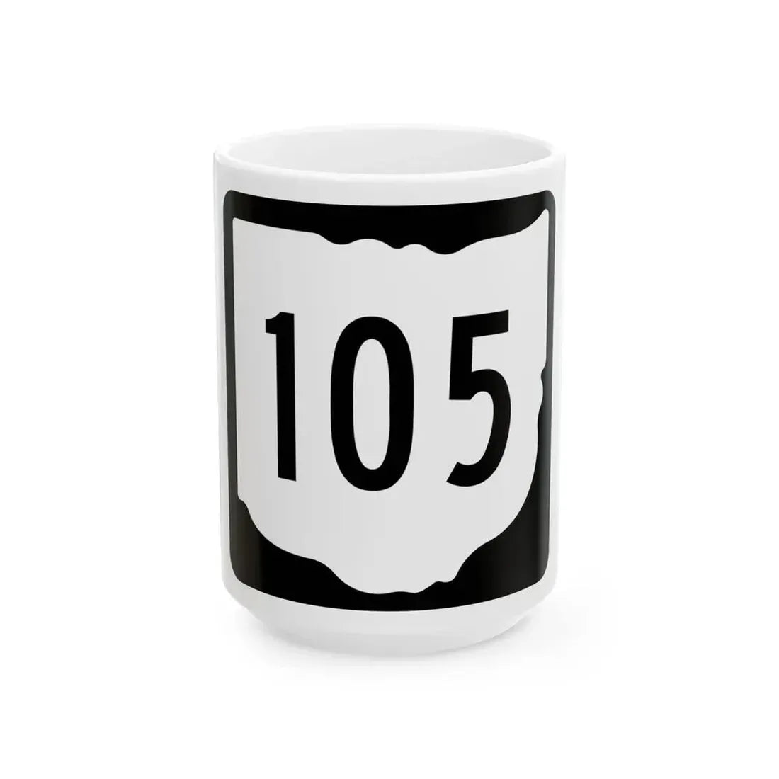 OH-105 1967 (Ohio) (Road Sign) White Coffee Mug 15oz - Go Mug Yourself