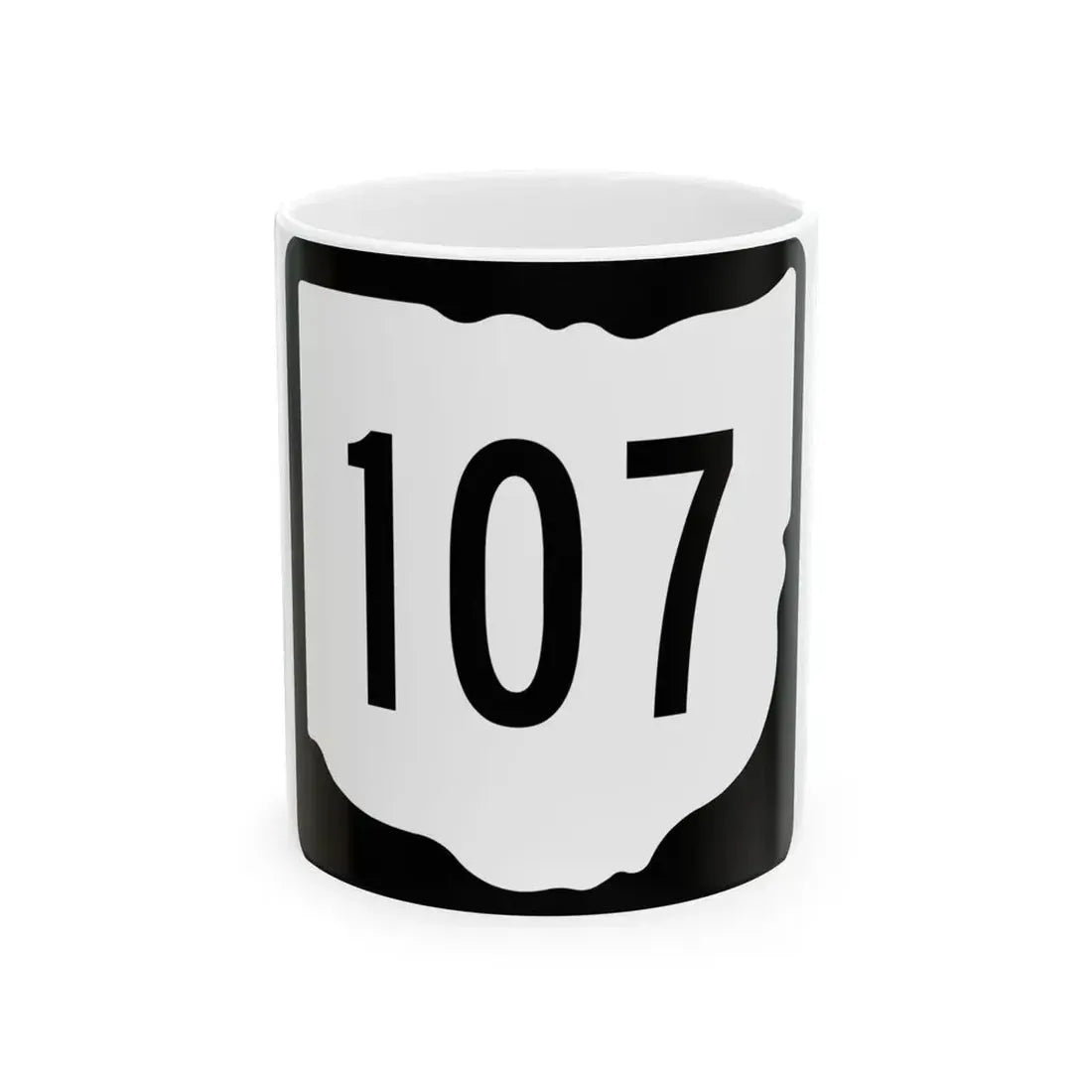 OH-107 1967 (Ohio) (Road Sign) White Coffee Mug 11oz - Go Mug Yourself