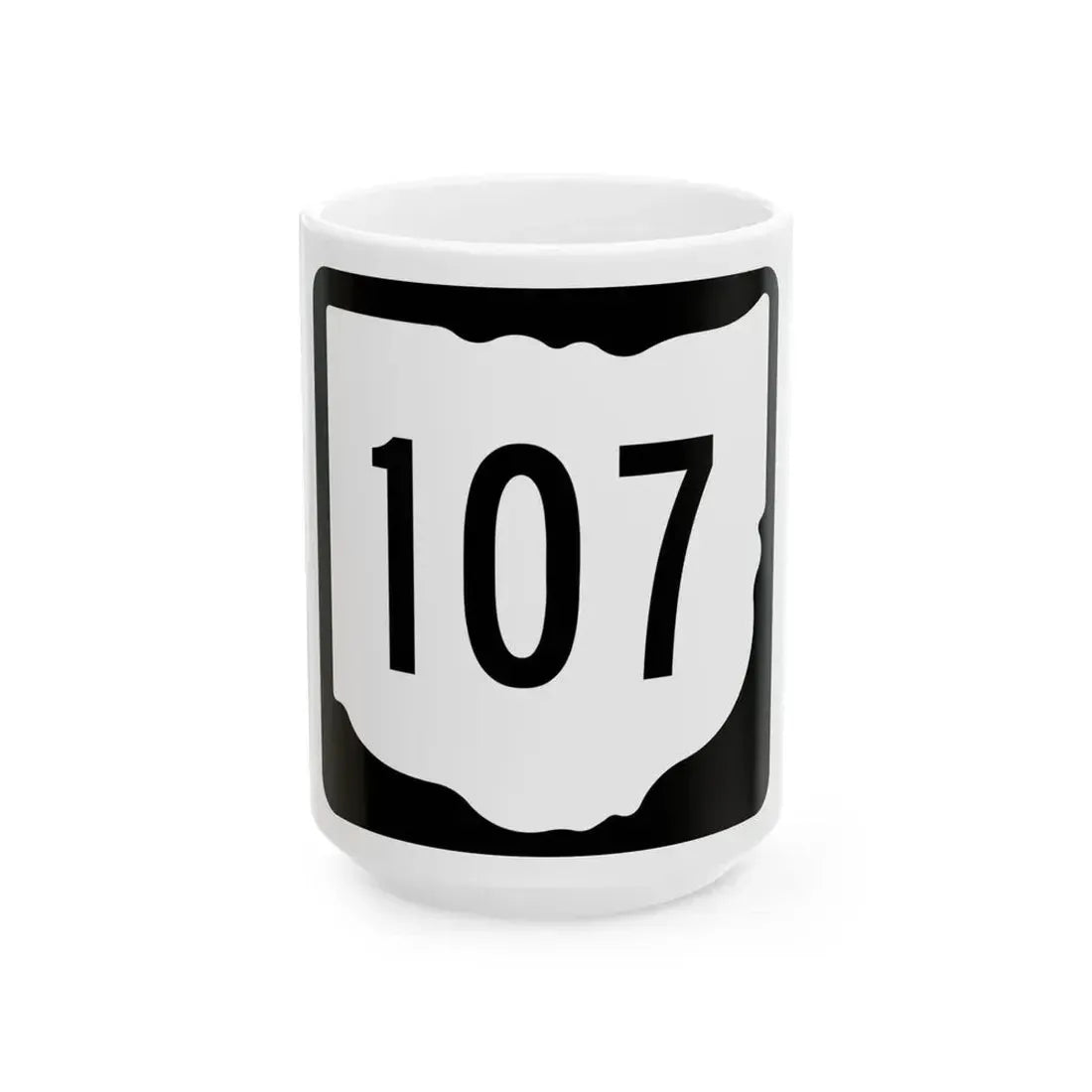 OH-107 1967 (Ohio) (Road Sign) White Coffee Mug 15oz - Go Mug Yourself