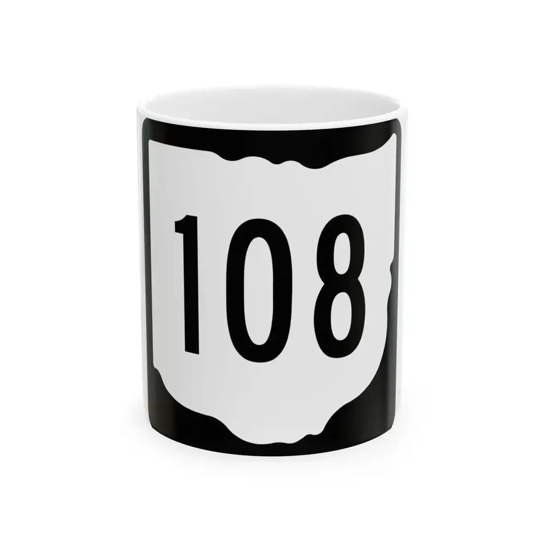 OH-108 1967 (Ohio) (Road Sign) White Coffee Mug 11oz - Go Mug Yourself