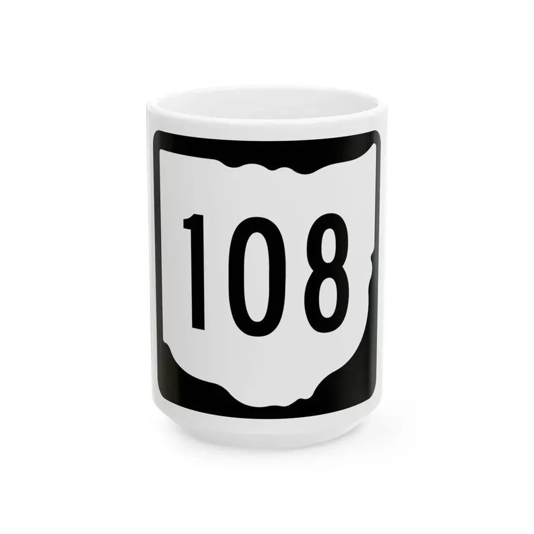 OH-108 1967 (Ohio) (Road Sign) White Coffee Mug 15oz - Go Mug Yourself