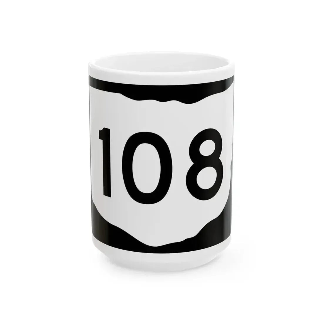 OH-108 (Ohio) (Road Sign) White Coffee Mug 15oz - Go Mug Yourself