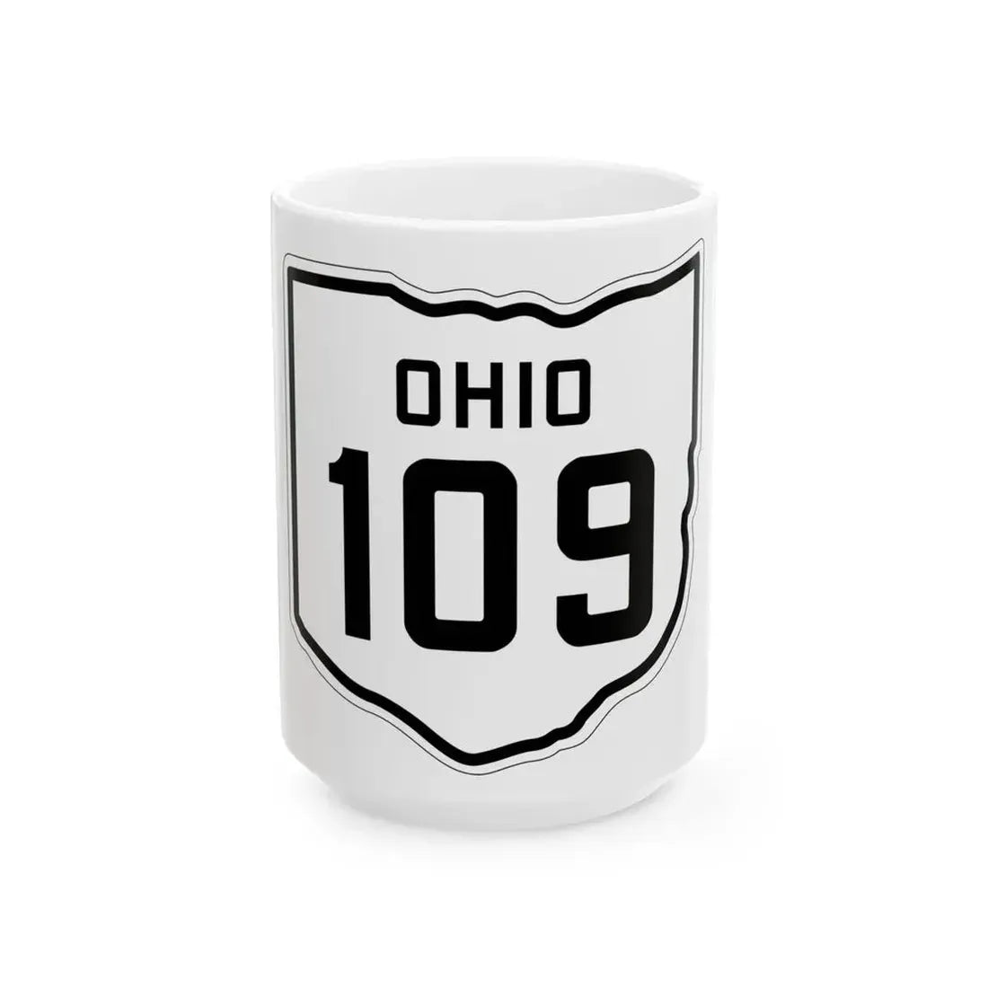OH-109 1927 (Ohio) (Road Sign) White Coffee Mug 15oz - Go Mug Yourself