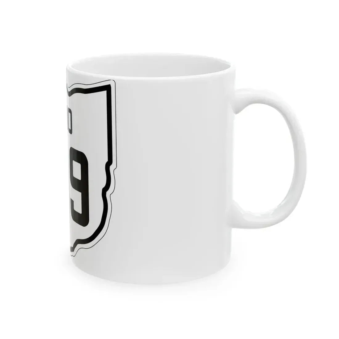 OH-109 1927 (Ohio) (Road Sign) White Coffee Mug - Go Mug Yourself