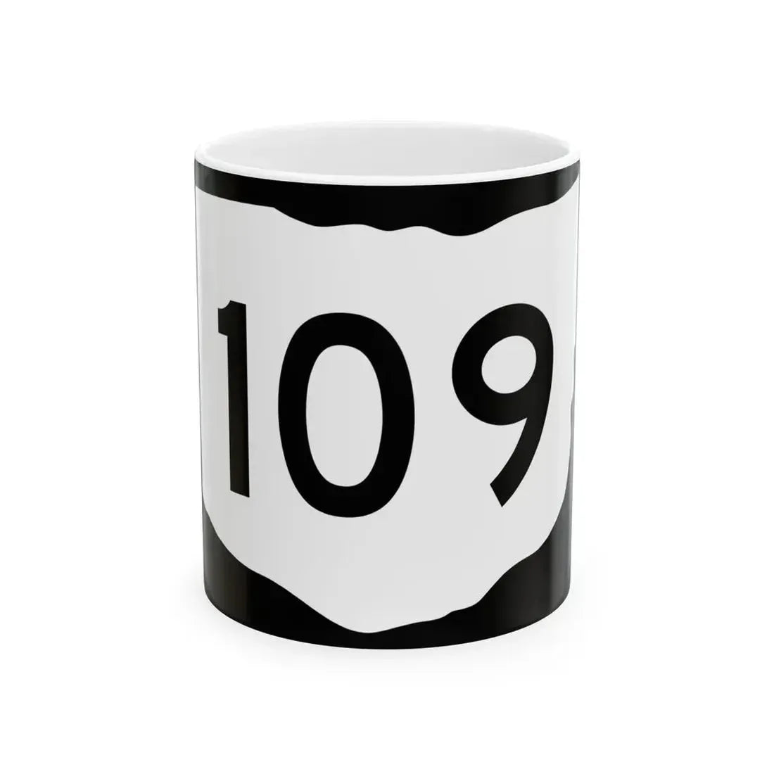 OH-109 (Ohio) (Road Sign) White Coffee Mug 11oz - Go Mug Yourself