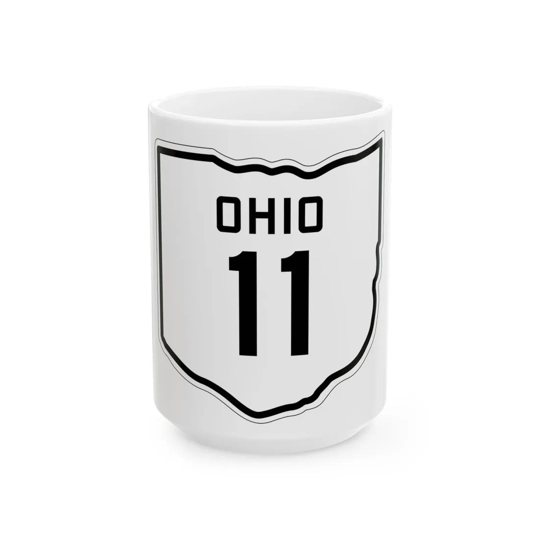 OH-11 1927 (Ohio) (Road Sign) White Coffee Mug 15oz - Go Mug Yourself