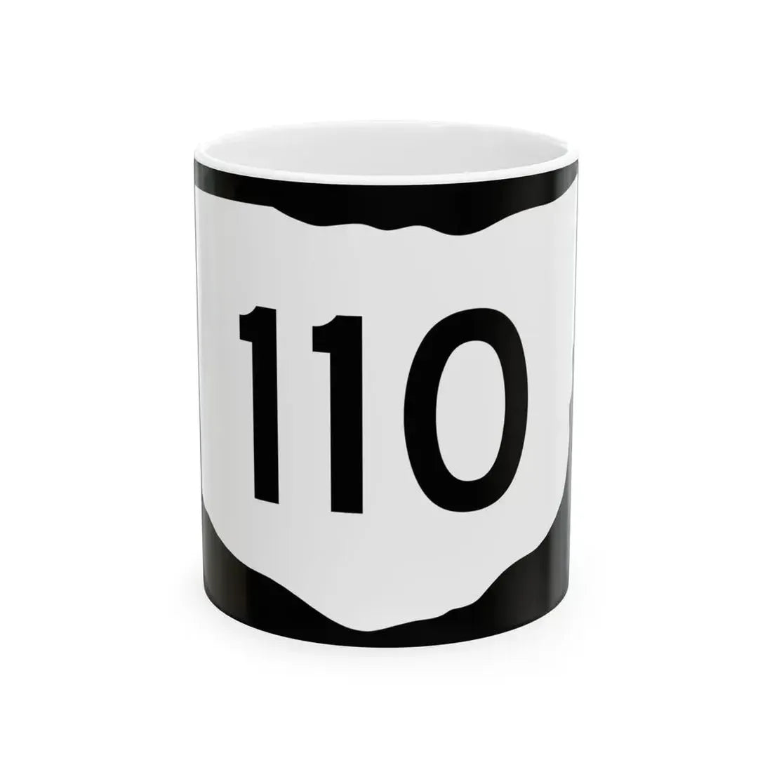 OH-110 (Ohio) (Road Sign) White Coffee Mug 11oz - Go Mug Yourself