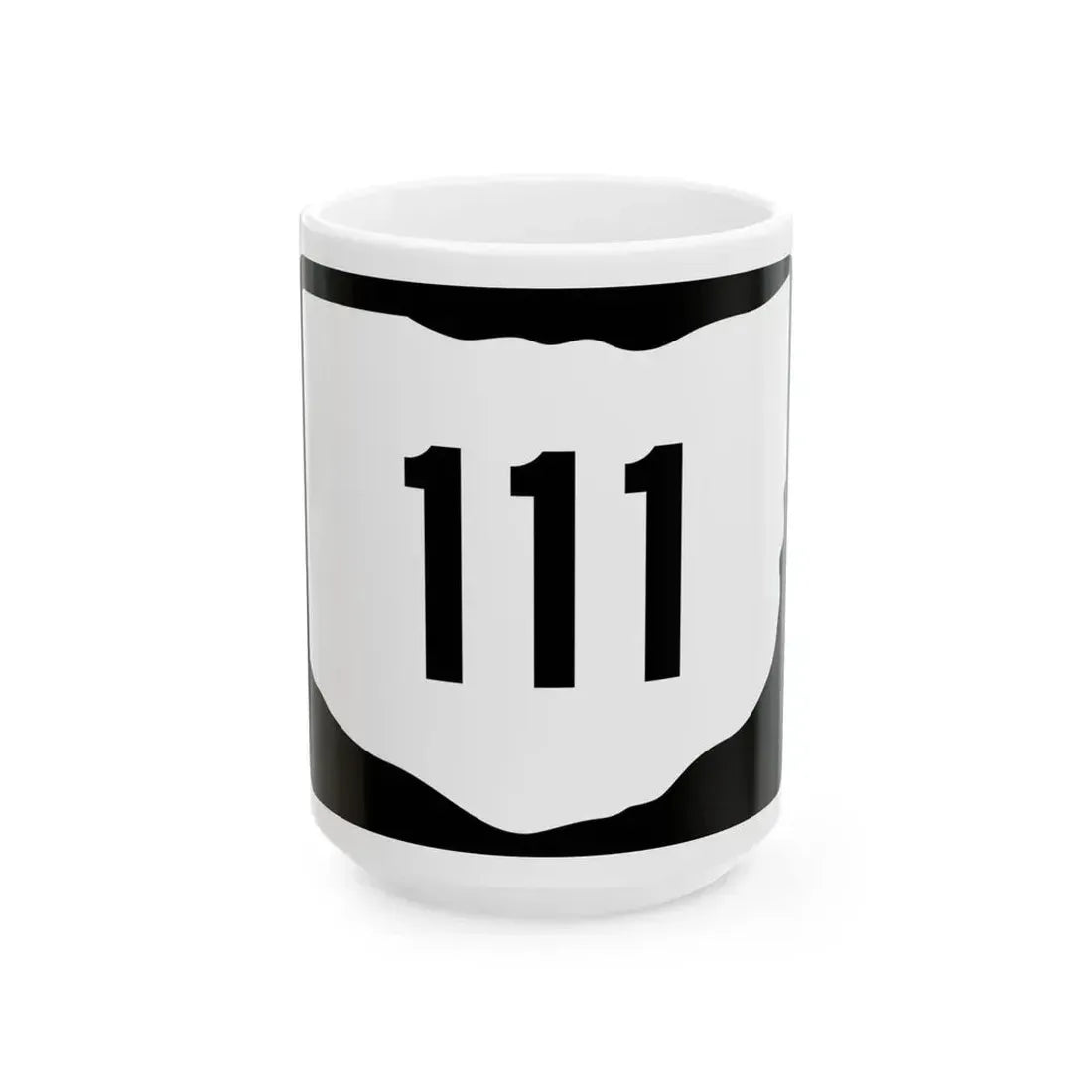 OH-111 (Ohio) (Road Sign) White Coffee Mug 15oz - Go Mug Yourself