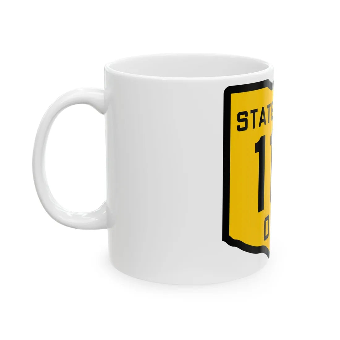 OH-112 1920 (Ohio) (Road Sign) White Coffee Mug - Go Mug Yourself