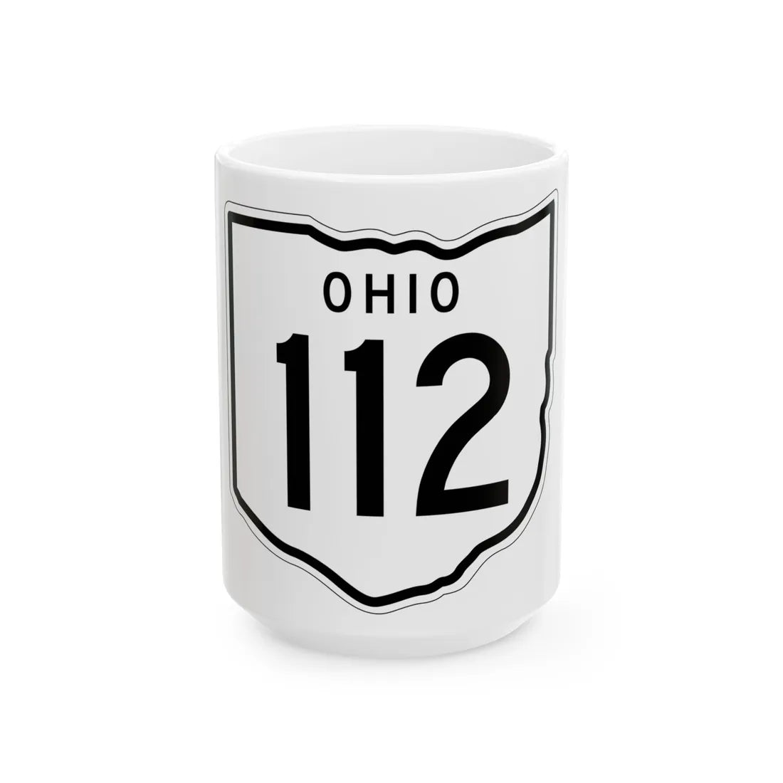 OH-112 1948 (Ohio) (Road Sign) White Coffee Mug 15oz - Go Mug Yourself