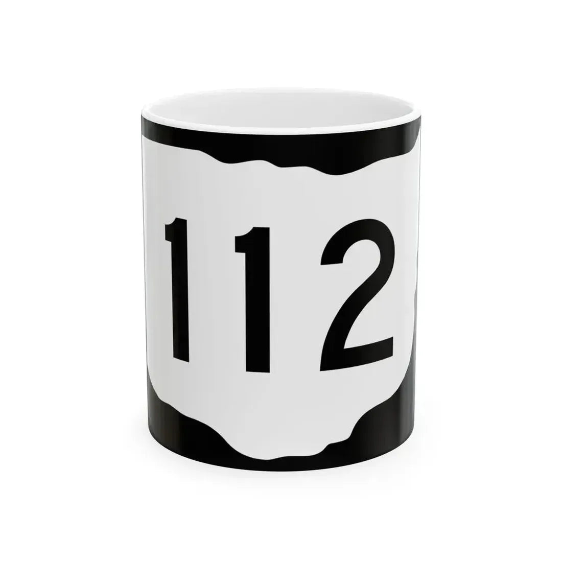 OH-112 (Ohio) (Road Sign) White Coffee Mug 11oz - Go Mug Yourself