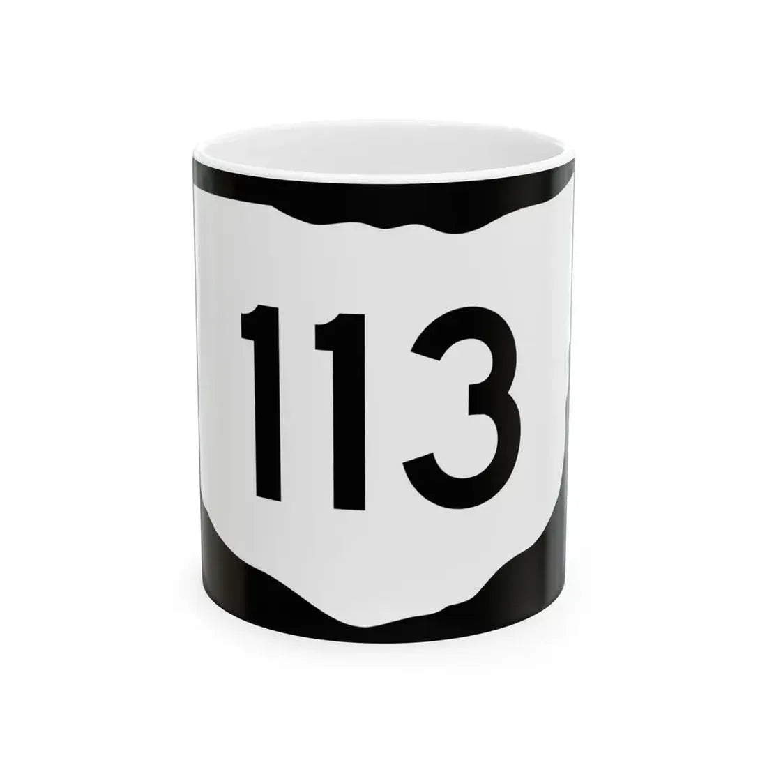 OH-113 (Ohio) (Road Sign) White Coffee Mug 11oz - Go Mug Yourself