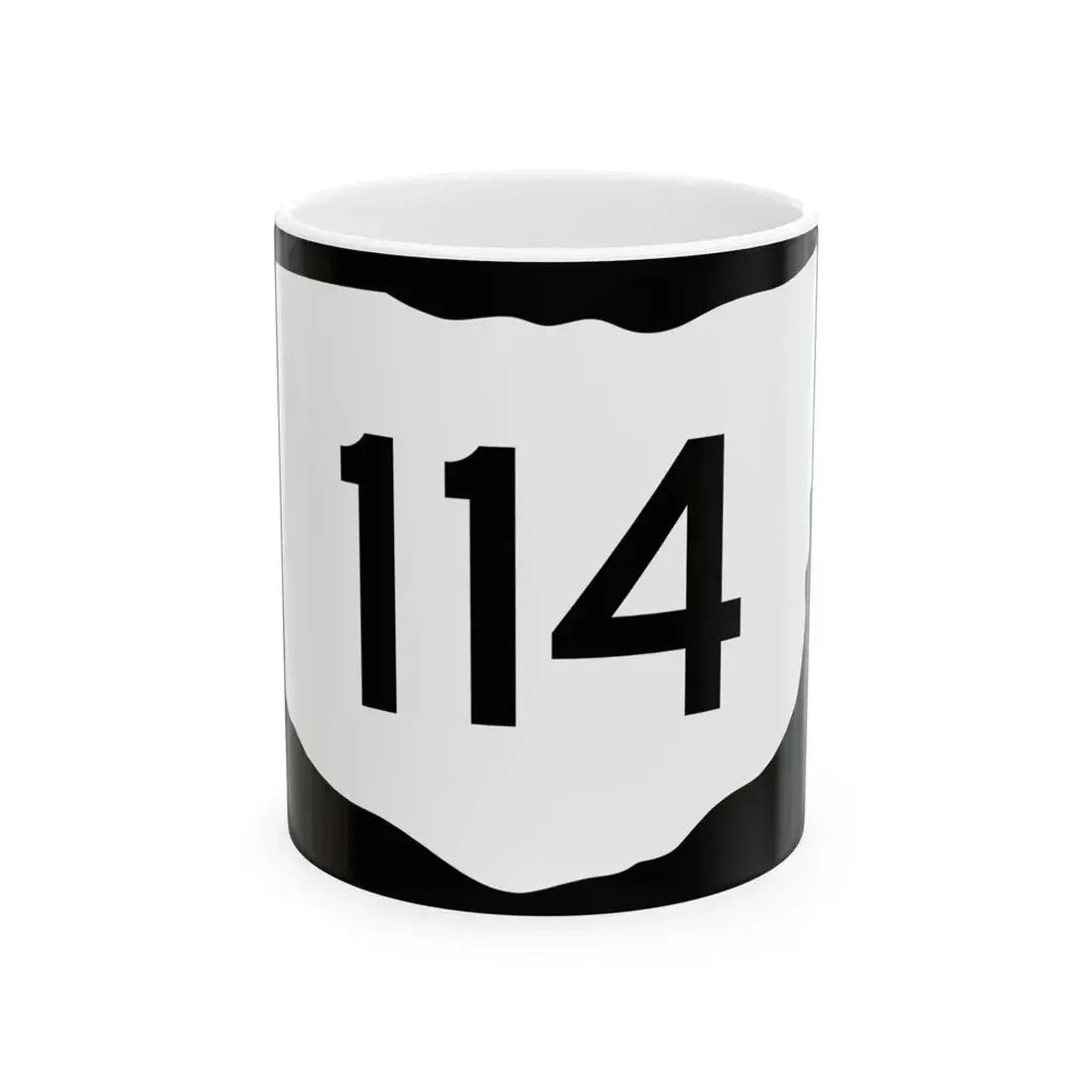 OH-114 (Ohio) (Road Sign) White Coffee Mug 11oz - Go Mug Yourself