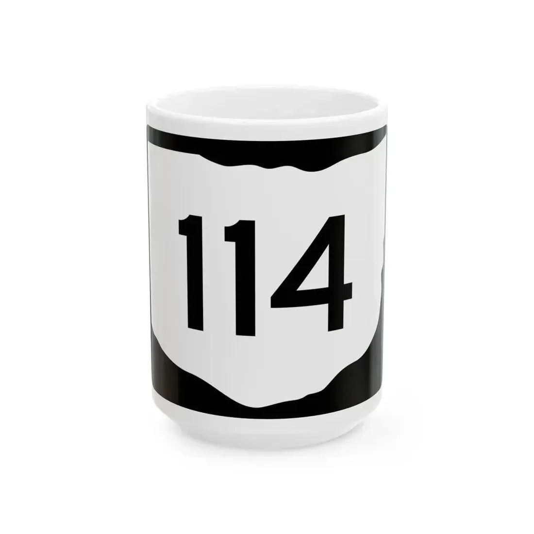 OH-114 (Ohio) (Road Sign) White Coffee Mug 15oz - Go Mug Yourself