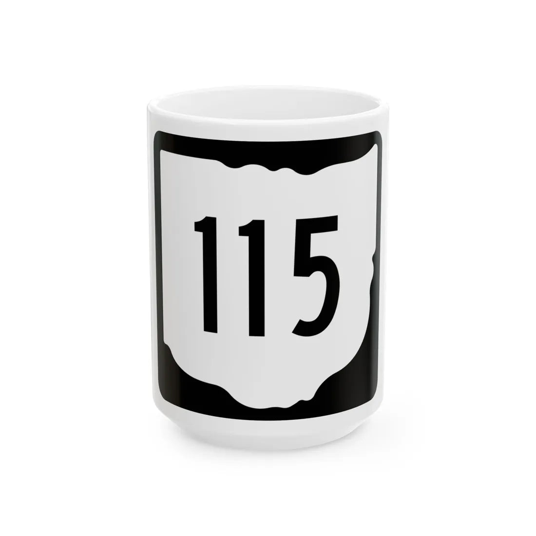 OH-115 1967 (Ohio) (Road Sign) White Coffee Mug 15oz - Go Mug Yourself