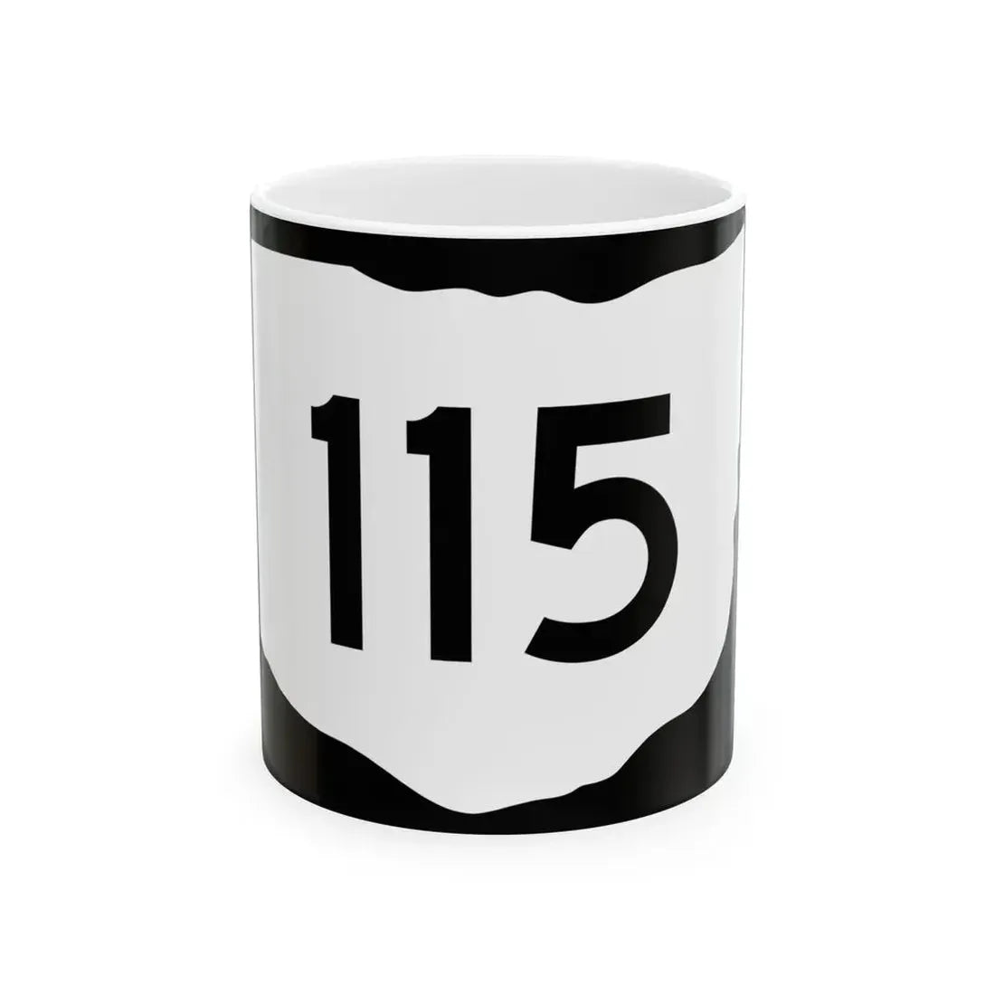 OH-115 (Ohio) (Road Sign) White Coffee Mug 11oz - Go Mug Yourself