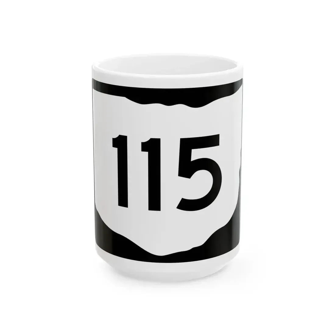 OH-115 (Ohio) (Road Sign) White Coffee Mug 15oz - Go Mug Yourself