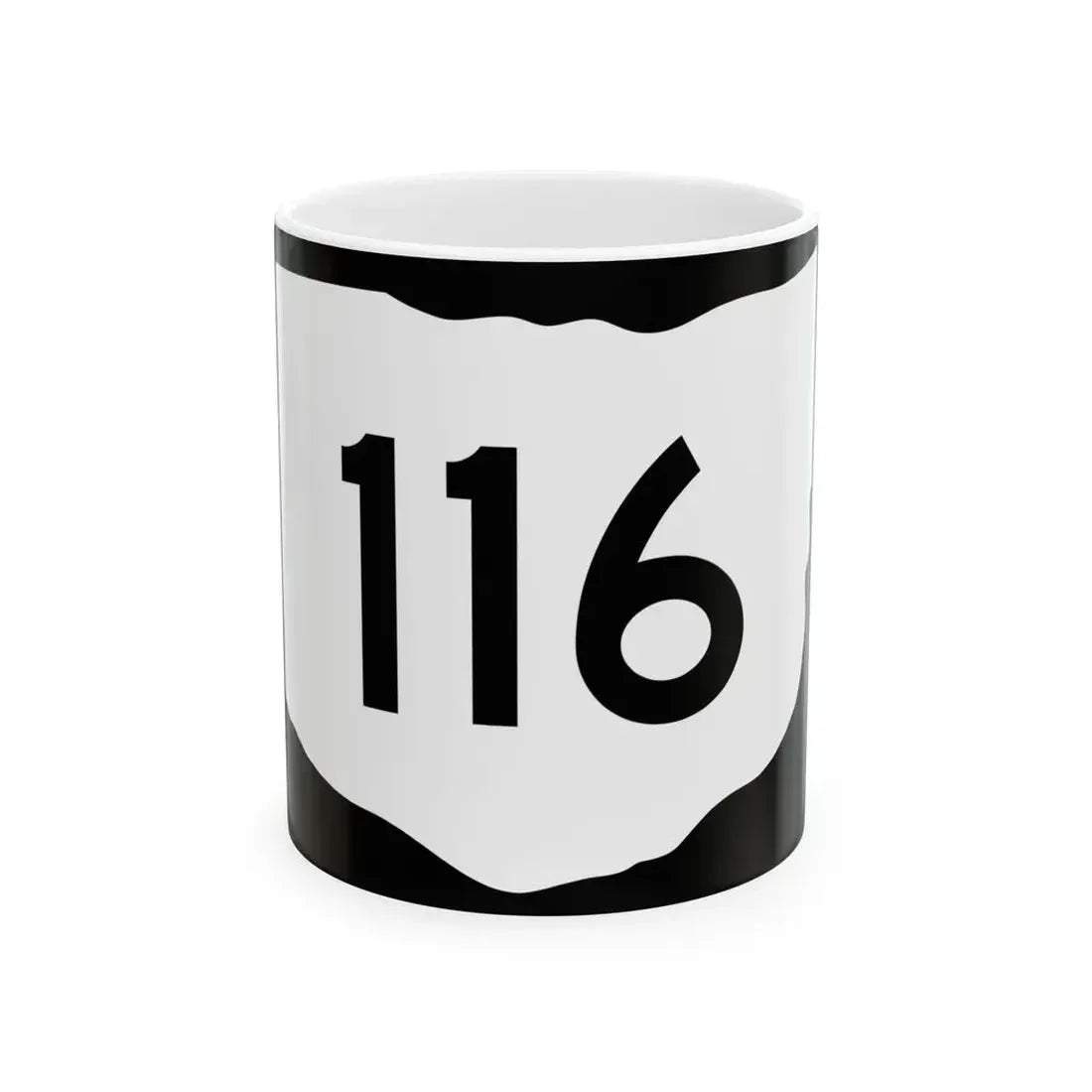 OH-116 (Ohio) (Road Sign) White Coffee Mug 11oz - Go Mug Yourself