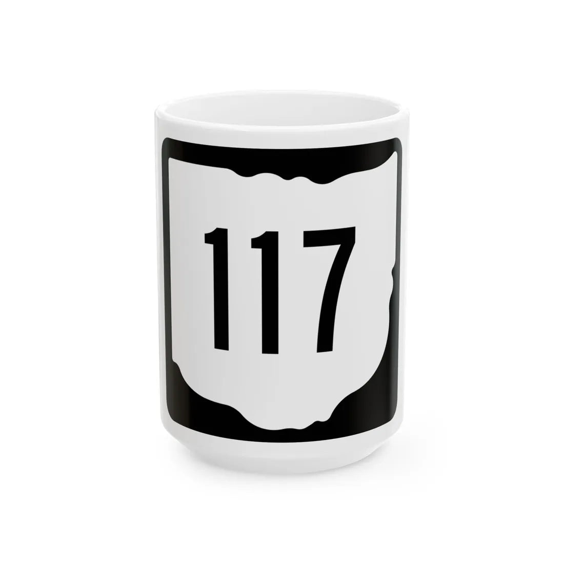 OH-117 1967 (Ohio) (Road Sign) White Coffee Mug 15oz - Go Mug Yourself